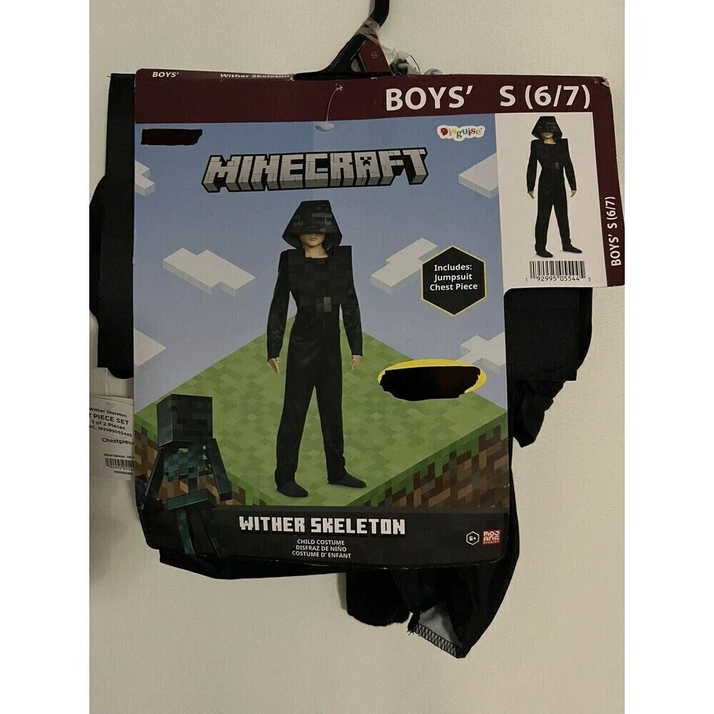Minecraft Game Wither Skeleton Costume & Chest Piece Boy's Size Small (6/7)
